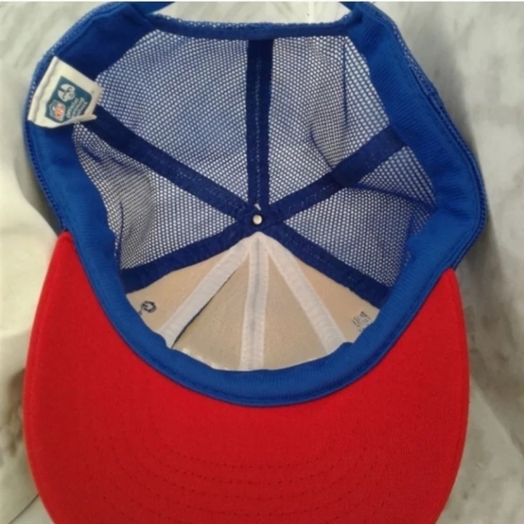 New York Giants AJD Lucky Stripes krystal NFL Vintage 80's Trucker Snapback hat - Picture 4 of 5